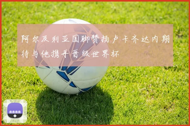 阿尔及利亚国脚赞扬卢卡齐达内期待与他携手晋级世界杯